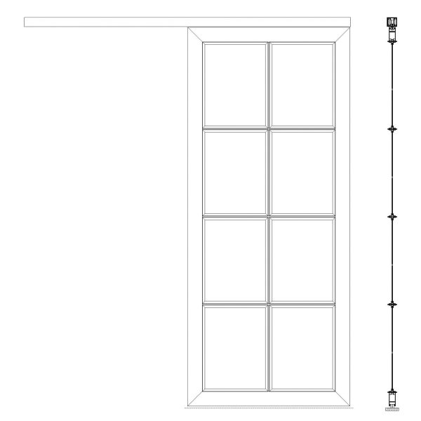 S1 – Skydedør med 95 mm ramme